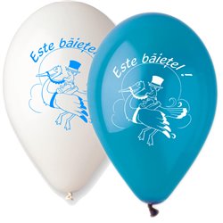Latex Balloons Printed with "Este Baietel" - 10"/26cm, Radar GI90.EB