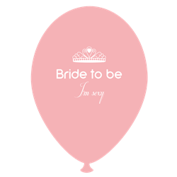 Bride to Be I'm Sexy Printed Latex Balloons, Radar GI.BTBIS.PINK
