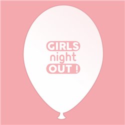 Baloane latex albe pentru burlacite - Girls Night Out, Radar GI.GNO.WPINK
