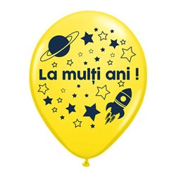 Baloane latex inscriptionate "La multi ani!", Radar GI.LMA.ASTRO.YELLOW