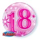 22" Single Bubble 18 Pink Starburst Sparkle, Qualatex 43122