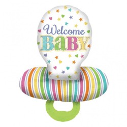 Baby Dummy Multi Foil Balloons- 55 x 73cm, Amscan 30952
