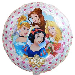 18" Disney Princesses Holographic Round Foil Balloon, Amscan 32928