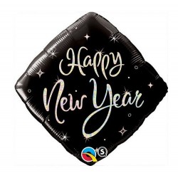 Folie 45 cm " Happy New Year ", Qualatex 27673