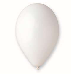 White 01 Latex Balloons , 10 inch (26 cm), Gemar G90.01, Pack Of 100 pieces