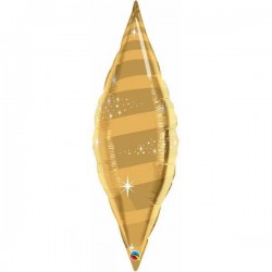 Balon Folie Auriu Metalizat Taper - 33 cm, Qualatex 17125, 1 buc