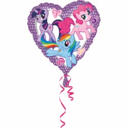 Balon folie 45 cm My Little Pony ( Micutul meu ponei) in forma de inima, Amscan 2479701