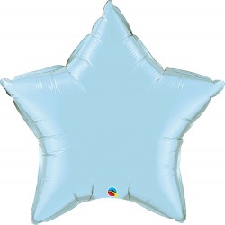 Balon folie metalizat stea light blue - 36"/91 cm, Qualatex 21148, 1 buc