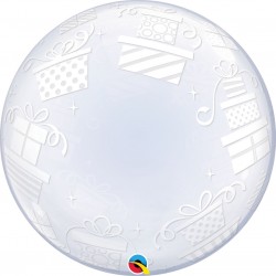 Balon Deco Bubble Presents 24''/61cm, Qualatex 52004