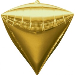 Balon folie diamondz Auriu - 38 x 43 cm, Amscan 28340