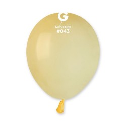 Mustard 43 Latex Balloons , 5 inch (13 cm), Gemar A50.43, Pack Of 100 pieces