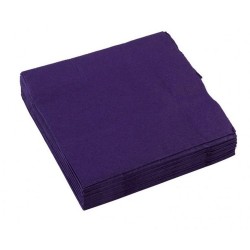 Purple Luncheon Napkin 33cm 3ply, Amscan 51015-25, Pack of 20 pieces
