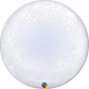 Balon Deco Bubble Frosty Snowflakes 24''/61cm, Qualatex 52005
