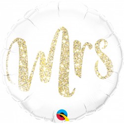 Balon Folie 45 cm Glitter - Mrs, Qualatex 57316