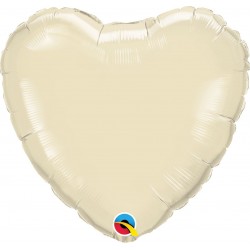 Balon mini folie ivory in forma de inima - 10 cm, Qualatex 27165, 1 buc