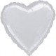 Balon folie Argintiu metalizat in forma de inima - 45 cm, Amscan 10576, 1 buc