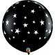 Balon latex Jumbo 3ft/ 90 cm inscriptionat - Contempo Stars, Q 88280, 2 buc