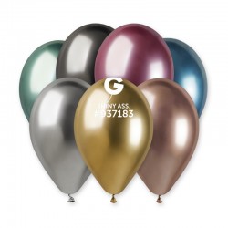 50 Latex Balloons Shiny Assorted, Gemar 120.ASS