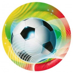 Farfurii carton Soccer Party - 23 cm, Amscan 552562, set 8 buc