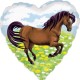 Balon Folie Inima Charming Horses, 45 cm, 29491ST