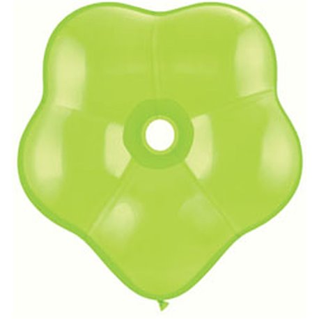 6" Lime Green GEO Blossom Latex Balloons, Qualatex 87165, Pack of 100 pieces