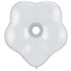 Balon latex floare, GEO Blossom 6", White, Qualatex 37661, set 50 buc