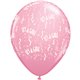 Baloane latex 5" inscriptionate It's a girl-a-round Pink, Qualatex 46531, set 100 buc