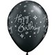 Baloane latex 11" inscriptionate Birthday Elegant Sparkles & Swirls Asortate, Qualatex 25235, set 25 buc