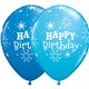 11" Printed Latex Balloons, Birthday Sparkle Asortate, Qualatex 38858, Pack of 25 Pieces