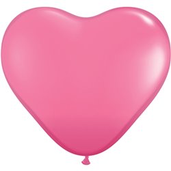 3' Rose Heart Jumbo Balloons, Qualatex 44482, Pack of 2 pieces