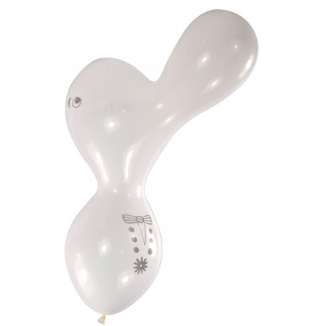 White Pinguin Figure Latex Balloons, 14" (35 cm), Riethmuller 450169, Pack Of 4 pieces