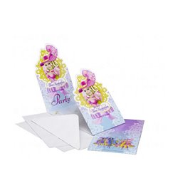 Barbie & Three Musketeers Invitation Cards, Amscan RM551638, Pack of 6 Pieces