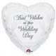 Balon Folie Best Wishes on Your Wedding Day, Anagram, 45 cm, 13686