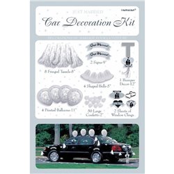Kit decorare masina pentru nunta, Amscan 246855, Set 71 piese