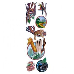 Stickere decorative pentru copii - Safari Party, Amscan 159202, Set 7 piese