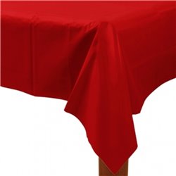 Fata de masa din plastic pentru petreceri - Apple Red, 137cm x 274 cm, Amscan 77015-40, 1 buc
