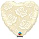 Balon Folie Inima Trandafiri, Qualatex, 45 cm, 90413