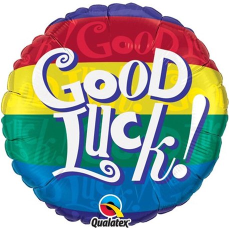 Balon Folie Good Luck! Multicolor, Qualatex, 45 cm, 38031
