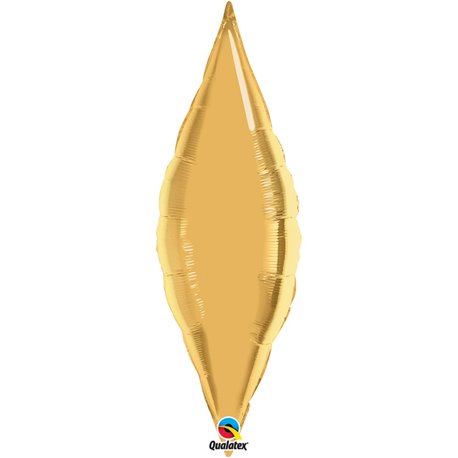 Metallic Gold Taper Foil Balloon - 27"/69 cm, Qualatex 17133, 1 piece