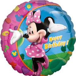 Minnie Mouse Happy Birthday Foil Balloon, Anagram, 18", 17797