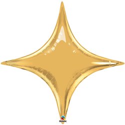 Balon Folie Auriu Metalizat Starpoint - 50 cm, Qualatex 22917, 1 buc