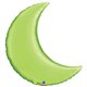 Balon folie Lime Green metalizat cu forma de semiluna - 89 cm, Qualatex 75159, 1 buc