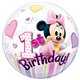 Minnie Mouse 1st Birthday Bubble Balloon - 22"/56cm, Qualatex 12862, 1 piece