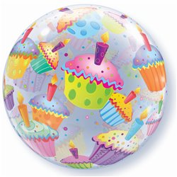 Balon Bubble Cupcakes - 22"/56cm, Qualatex 34407, 1 buc