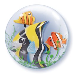 Balon Bubble Seaweed Tropical Fish - 24"/61cm, Qualatex 68809, 1 buc