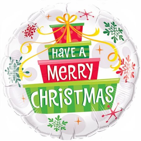 Have a Merry Christmas Foil Balloon - 18"/45cm, Qualatex 55085