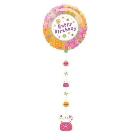 Balon Folie Figurina Drop A Line Happy Birthday - 61x137 cm, Anagram 11170
