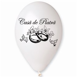 Latex Balloons Printed with "Casa de Piatra" - 10"/26cm, Radar GMI90.CP