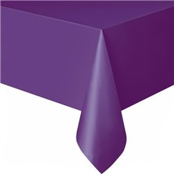 Fata de masa violet din plastic - 137x274 cm, Amscan 77015-25, 1 buc