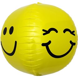 Smiley Face Orbz Foil Balloon - 17"/43cm, Northstar Balloons 01135